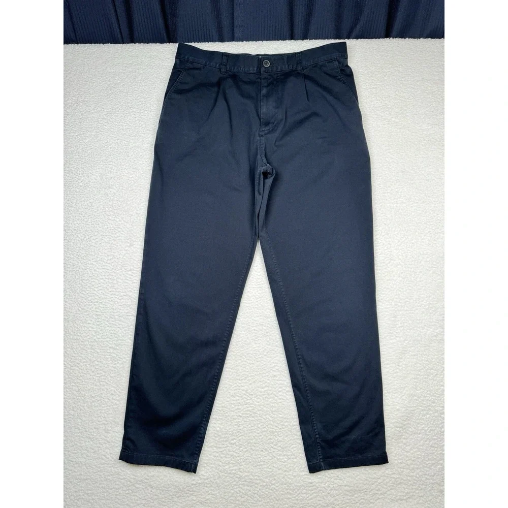 COS Navy Blue Trousers Chino Pants - Men's 38R (Fits 36x30)